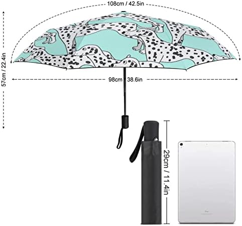 דוגמת כלב דלמטי 3 קפלים מטריית נסיעות נגד אולטרה סגול מטריות אטומות לרוח מטרייה פתוחה אוטומטית אופנתית