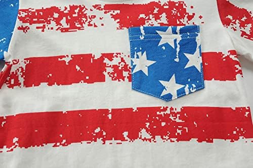 בנים פעוטות של אולה 4 ביולי חולצת טריקו לילדים דגל אמריקאי חולצות טריקו פטריוטיות טיז עצמאות יום עצמאות 2-7 שנים