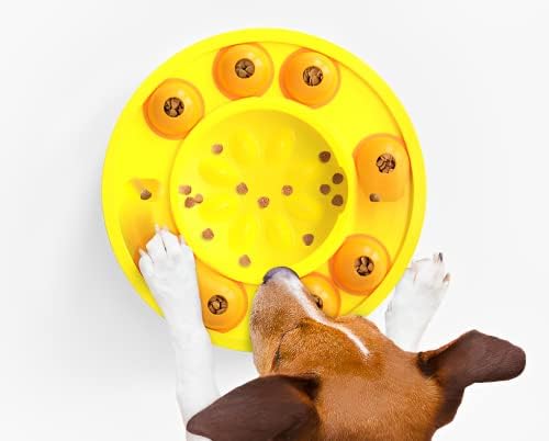 כלב חיות מחמד פאזל צעצועי איטי מזין אינטראקטיבי להגדיל גור מנת משכל-מזון מתקן לאט אכילת החלקה קערת חיות מחמד כלבי