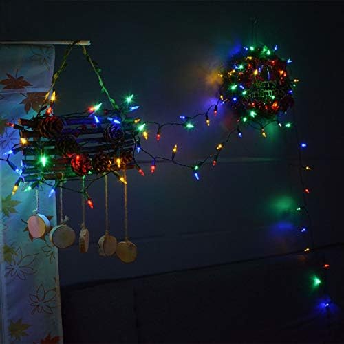 HOMELEO 50 ספירת אורות עץ חג המולד רב צבעוניים, אורות נצנוץ לחג המולד המופעלים על סוללה, אור פסחא