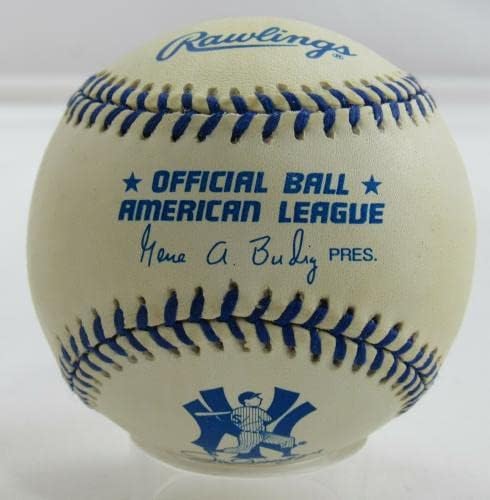 Wilbur Wood חתום חתימה אוטומטית רולינגס ג'ו דימג'יו בייסבול B103 - כדורי בייסבול חתימה