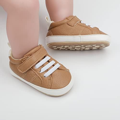 נעלי בנות בנות של קוסנקים תחרה מעלה סניקרס לתינוקות עור פו -גומי סולית יילוד לופרס פעוטות ראשונות נעלי עריסה