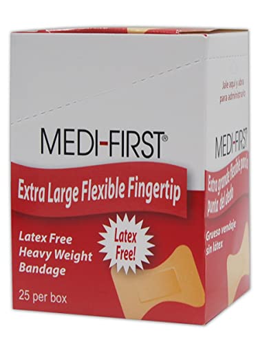 Medique MP61773 Medi-first Extry Hightertip Agentip תחבושות דבק ארוגות, XL, בשר