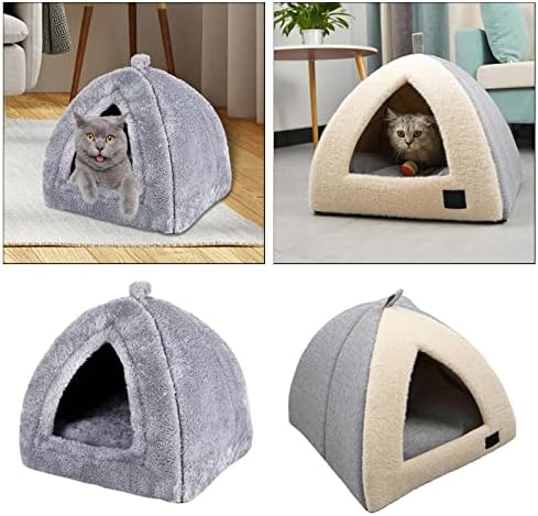 2 יחידות נוח לחיות מחמד מיטת חתול לא להחליק לחיות מחמד אוהל מיטת מלונה עבור גור חתלתול מקורה חתולי קיפוד ספקי, מנוסח