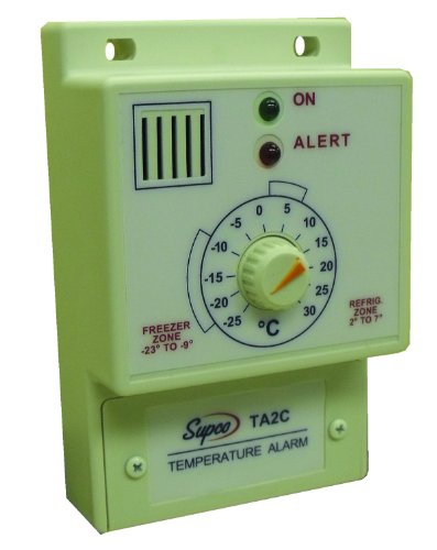 Supco TA2 אזעקת טמפרטורת נקודת SUPCO SEX, -10 עד 80 מעלות F, 120 VAC