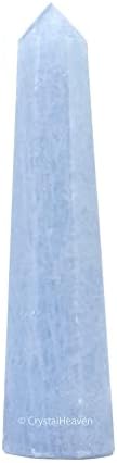יצירות Aashita כחול קלציט מגדל קריסטל נקודת אובליסק לצ'אקרה, ריפוי ומאזן - AAA כיתה מקורית מאושרת אבן חן אבן לרייקי