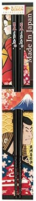 טנאקה האשיטן יפני מקלות אכילה, עיצוב ניפון-באשי, יפן-שחור, 22.5 סנטימטר