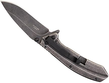 סכין כיס מתקפלת של קרשו פילטר עם להב פלדה בעל ביצועים גבוהים בגודל 3.2 אינץ ', ידית נירוסטה, פתיחת כיס נשיאה עמוקה, מנעול
