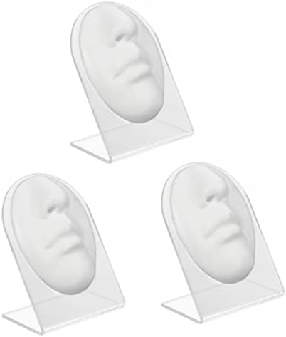 מרפא 3 סטים פנים פירסינג כלי נוקב אבזרים אימוני סיליקון לבן דגם בובה אנושי לתרגול ראש גוף עם תכשיט רך מזויף תכשיט