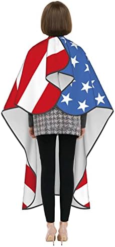 דגל אמריקאי יוניסקס סלון שיער חיתוך כף בכף ספרות מספרה מספרה עטוף תספורת סינר סינר מבד אביזר לגברים נשים