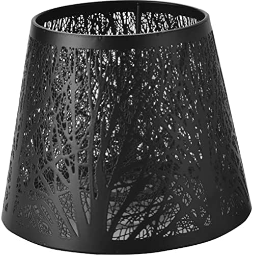 LURROSE מנורת מתכת גווני מתכת עצי מתכת מלפסת חבית מודרנית כיסוי עץ עץ צליל צליל למנורת שולחן אור רצפה אור, שחור