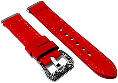 פס עור אמיתי של ניקסטון מוברש אדום תואם ל- Fitbit Versa 2 ו- Versa, Lite ו- Special Edition Smartwatches צמיד