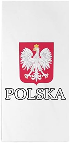 פולסקה פולנית פטריוטית דגל מגבות ידיים פנים וגוף שטיפת בגדים מטליות רכיבה רכות עם חמוד מודפס למלון מטבח אמבטיה