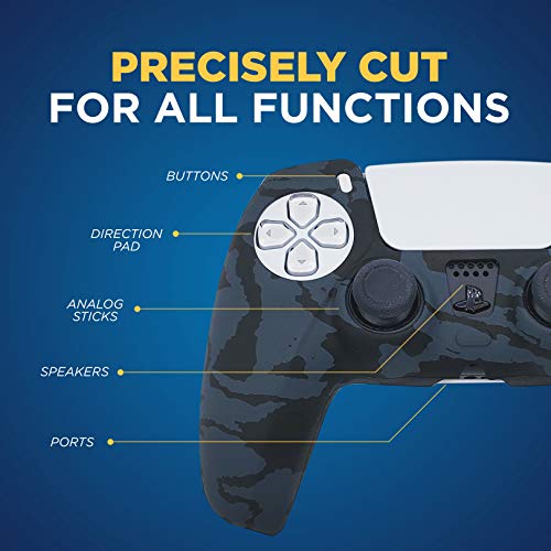 PS5 סיליקון ג'ל בקר Controller כיסוי העור התואם ל- Sony PlayStation 5, תואם לפלייסטיישן 5 אביזרים, כיסויי מגן