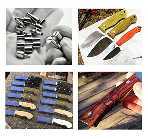 בורג סכין כיס וברגים, סכיני EDC סכינים סכינים סכינים ציר מסמרות מסמרות, חתיכות ידית סכין DIY, חבילה של 10 סטים