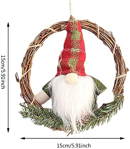 דלת זר חג חג המולד תלויה חצוצרה קישוט עץ חג המולד טבעת קישוטי בלינג לחדר אמבטיה