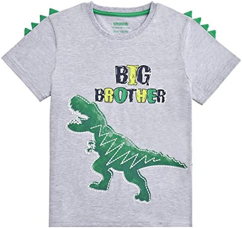 דינוזאור הכרזת האח הגדול טריקו תלבושות אחים לבנים פעוטות