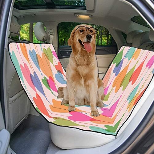 כלב מושב כיסוי מותאם אישית לב בצורת בלון חמוד רומנטי הדפסת רכב מושב מכסה לכלבים עמיד למים החלקה עמיד רך לחיות מחמד