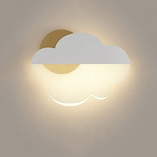 ילדי של חדר קיר מנורת צבעוני ענן אור פשוט מודרני קריקטורה הוביל לבן אור, חם אור קיר מנורות אקריליק מתכת קיר אורות