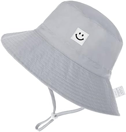 כובע שמש כובע סמיילי כובע כובע פעוטות UPF 50+ שמש מגן על כובע דלי מגן תינוק ילד קיץ כובע חוף כובע מתכוונן