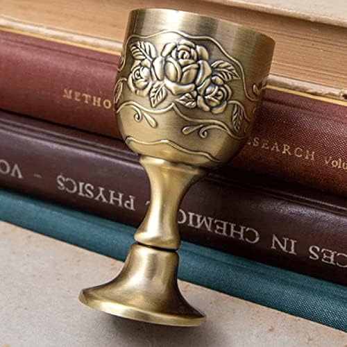 טגנוב גביע גדול זהב מזבח גביע פליז הקודש כוסות טהור נחושת 3.5 עוז עבור ראשית הקודש קישוט זהב יין משקפיים