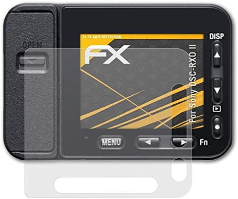 מגן מסך Atfolix התואם לסרט הגנת המסך של Sony DSC-RX0 II, סרט מגן FX אנטי-רפלקטיבי וסופג זעזועים