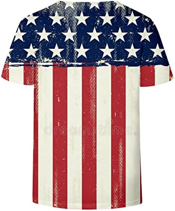 יום עצמאות חולצה לנשים חולצות הדפסת דגל אמריקאי חולצות שרוול קצר חולצות קיץ חולצות מזדמנים