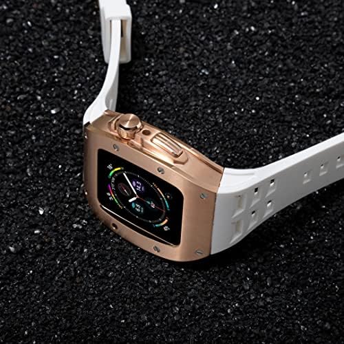 ערכת Mod Mod Mod Mod Mod של Bholsa עבור Apple Watch Case 8 45 ממ 44 ממ מסגרת מתכת מסגרת מתכתית רצועת החלפת