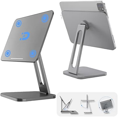 Tercell Float Tablet Stand / Body Aluminum, סיבוב 360 °, ניתן להחלפה, גובה מתכוונן, חליפת מחזיק טבליות מתקפלת לאייפד
