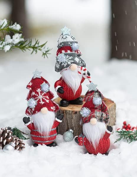 פסלון גנום גנץ עם כובע עץ חג המולד ~ בחר מבין 3 עיצובים