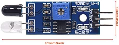 Weideer 5pcs IR IR מודול חיישן הימנעות ממכשול אינפרא אדום מודול חיישן פוטו-אלקטרוני רפלקטיבי 3.3V-5V 3-Wire עבור Arduino Car