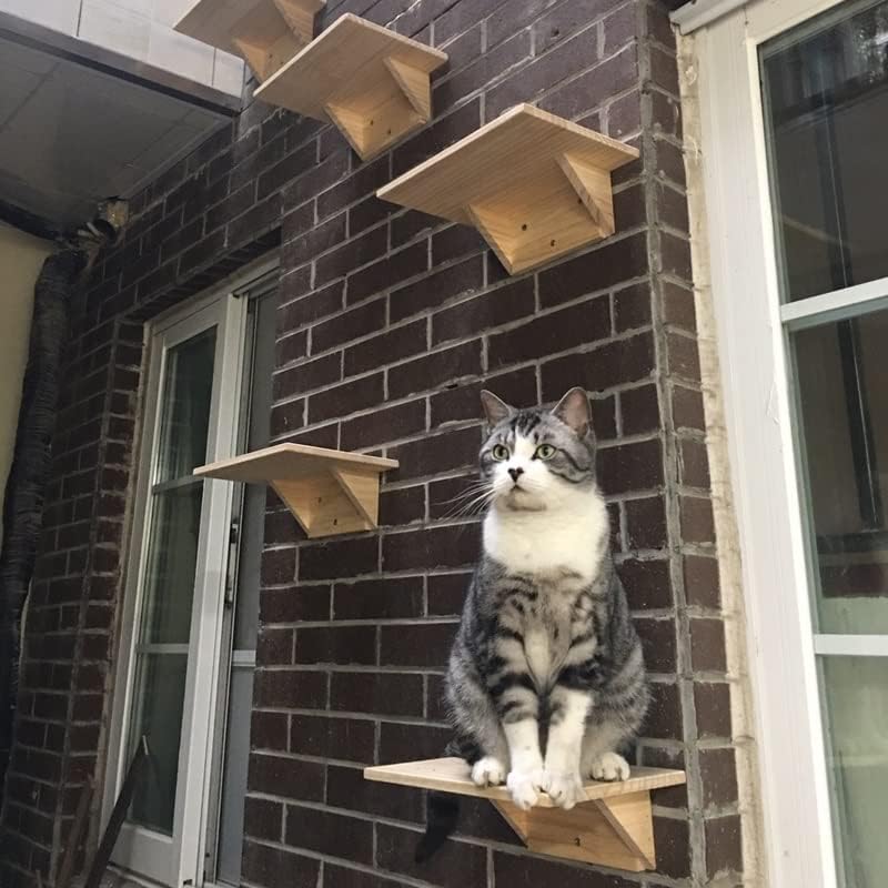 וולנוטה חתול עץ חתול טיפוס מסגרת לוח עץ חתול קפיצות פלטפורמה עשה זאת בעצמך ריהוט לחיות מחמד חתלתול מקפצה קיר רכוב חתול