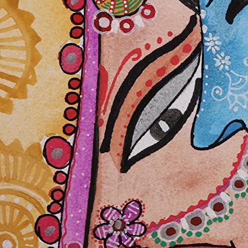 ציורי אמנות עממיים רב -צבעוניים של נוביקס ציור ציור מהודו 'רומנטיקה אלוהית'