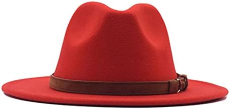 חגורה כובע קלאסי צמר אבזם רחב אבזם כובע פנמה פדורה פדורה כובעי בייסבול נשים