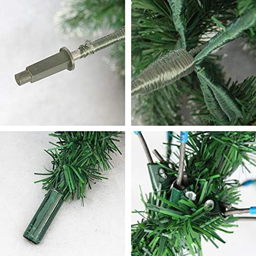 ZPEE PVC אורן חרוט קישוט עץ חג מולד, עץ אורן צירים מלאכותי עם עמדת מתכת קל להרכבה קישוט חג המולד מתאים לחיצוני 1.5 מ