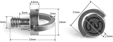 2 x QRS-01 SunwayFoto SS 1/4 בורג טבעת D אידיאלי עבור צלחת QR נירוסטה