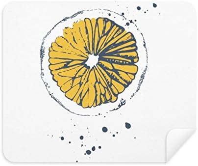 לימון פירות בצבעי מים איור דפוס ניקוי בד מסך מנקה 2 יחידות זמש בד