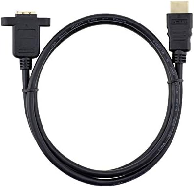 HDMI זכר 19 סיביות ל- HDMI סוג תוסף של כבל הרחבה נקבה סוג 4K, HDMI M עד F Extenion Trot עם חור הברגה יכול לנעול כבל הרכבה