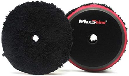 Maxshine Premium 5 ”רפידות ליטוש מיקרופייבר עבור DA ומלטשים סיבוביים-מיקרופייבר רך במיוחד, הכנסת קצף כרית כפולה כפולה,