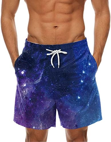 Miashui Medium Mens Mens אביב קיץ מכנסיים קצרים מכנסיים מודפסים מכנסי חוף ספורט עם כיסים גזעי שחייה קצרים