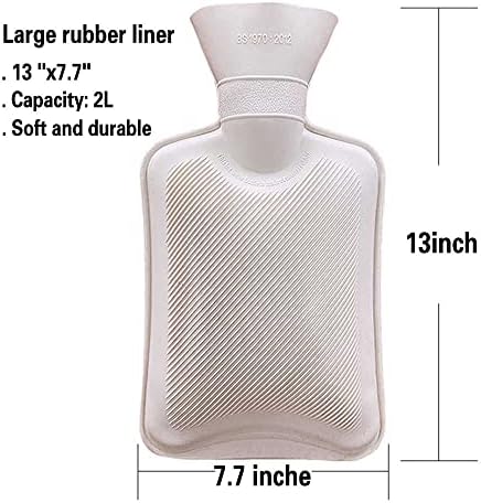 בקבוקי מים חמים מגומי קלאסי עם מכסה שקית חמה משמשים להקלה על כאבי צוואר, כתף, גב, מותניים וכף רגל, דלקת פרקים,