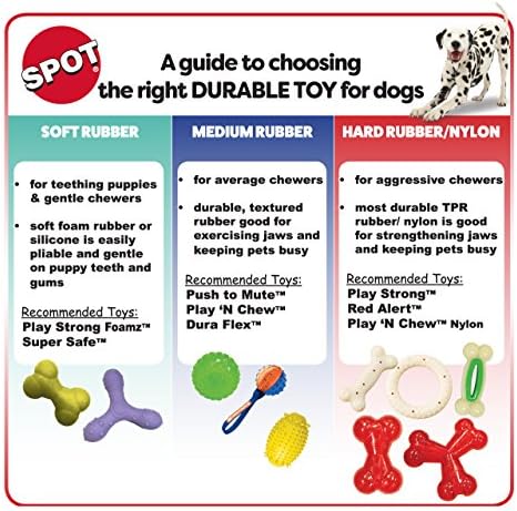 ספוט על ידי מוצרים אתיים - שחק חזק - עצם טרידנט - צעצוע כלבים לעיסות אגרסיביות אגרסיבי