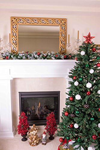 יצירות חכמות 4 חבילות ערכת קישוטים לחג המולד, עיצוב חג עמיד בפני עצי חג המולד, שחור לבן