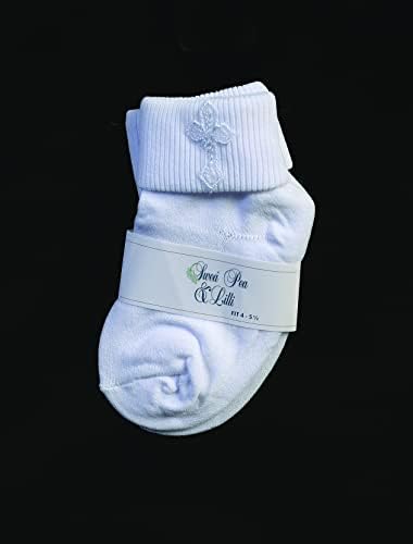 גרבי תינוקות טבילה לבנה - בנים טבילה גרביים ונעליים - גרבי טבילת תינוקות - Accesorios de Bautizo para niña