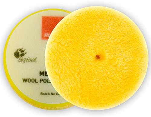 פירוט רות קינג רות בינוניות צמר צהוב בינוני 90 ממ/ 3.5 אינץ ' - 3 חבילה - משטח ליטוש - ספק פעולת ליטוש חלקה במיוחד