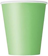 כוסות נייר מוצקות ייחודיות, 9oz, ירוק סיד