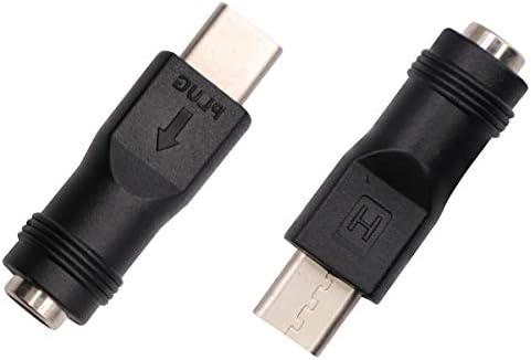 AAOTOKK סוג C מתאם כוח סוג C USB זכר ל- DC 5.5x2.1 ממ מחבר נשי מחבר חבית מתאם כוח מתאם סוג C מחבר 5V 5V לסוג C מכשיר טעינה