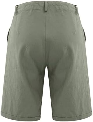 מכנסיים קצרים של Wenkomg1 לגברים, גזעי חוף בסיסיים משקל קלים פשתן כותנה מכנסיים קצרים נושמים שורפים תחתונים פיג'מה