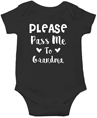 אופנות AW אנא העבירו אותי לסבתא - אני אוהב את ג'יג'י שלי, אני מעדיף להיות איתה - בגד גוף תינוק חמוד של תינוקת מקשה אחת