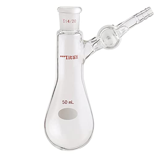 ADAMAS-BETA 50 מל Schlenk תגובה בקבוק אגס בצורת אגס בסגנון KJELDAHL צינור בקבוק עם עצירה זכוכית ומפרק 14/20